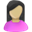 user_female_olive_pink_black icon