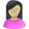 user_female_olive_pink_black_features icon