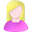 user_female_white_pink_blonde icon