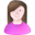 user_female_white_pink_brown_features icon