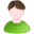 user_male_white_green icon