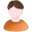 user_male_white_orange icon