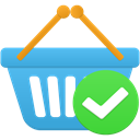 shopping-basket-accept icon