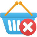 shopping-basket-remove icon