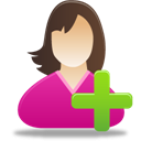 add-female-user icon