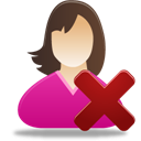 remove-female-user icon