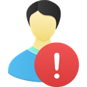 male-user-warning icon
