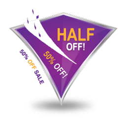 Half Off Sale icon 256x256px (ico, png, icns) - free download ...